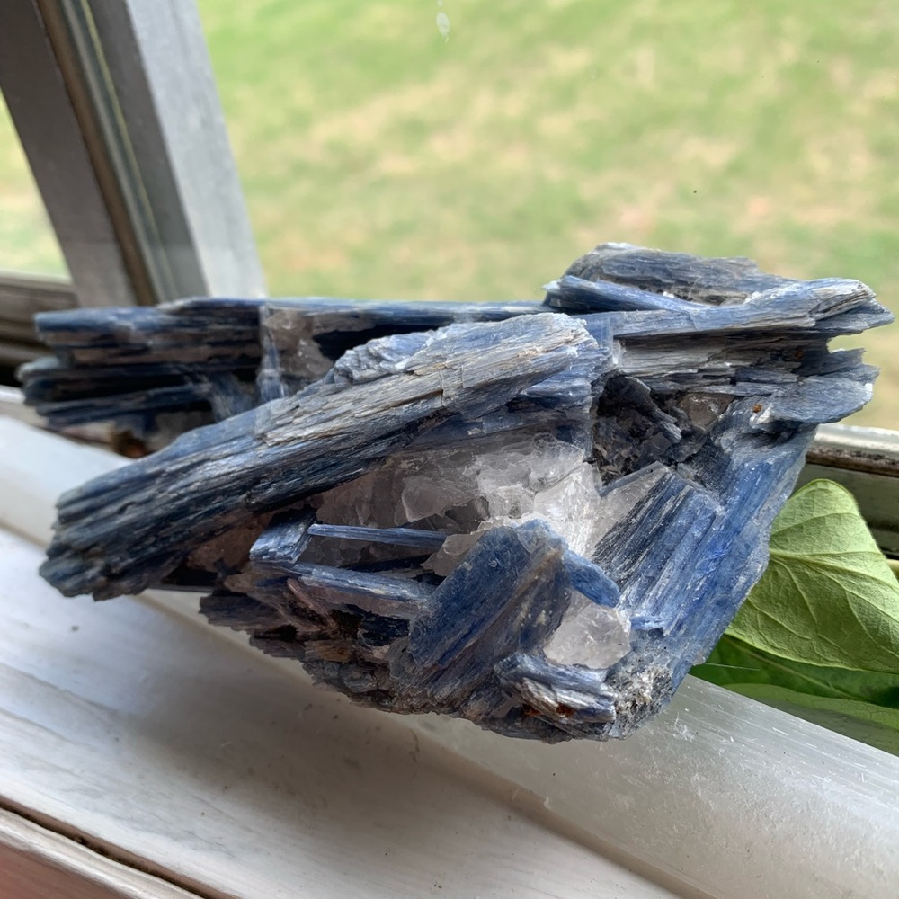 Natural Blue Kyanite Crystal Cluster